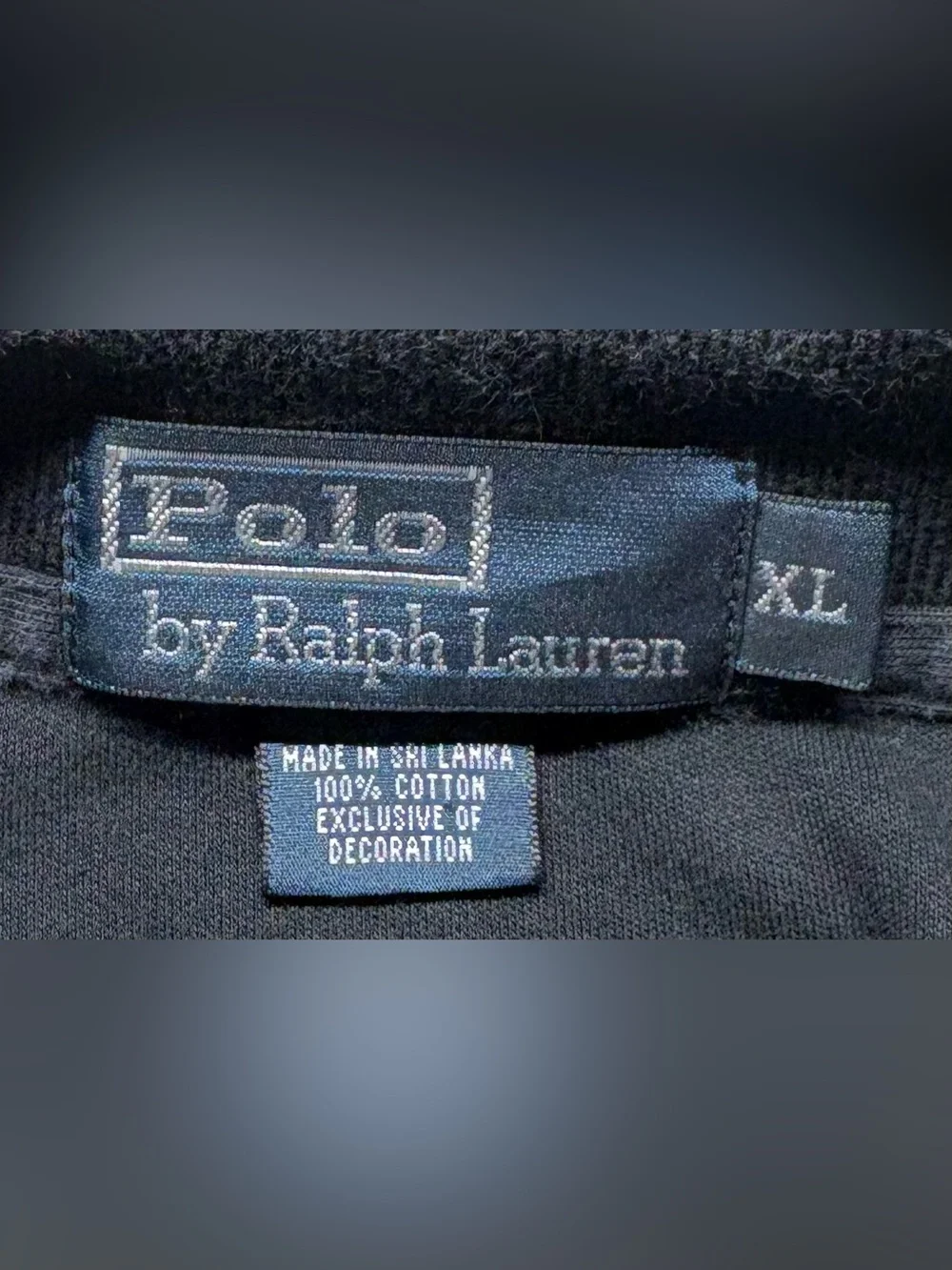Vintage Polo Ralph Lauren Polo Shirt Mens XL Black Red Pony 100% Cotton Y2K